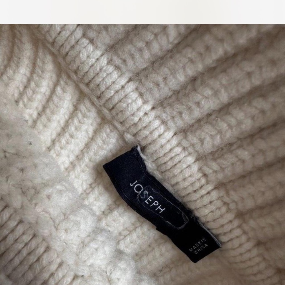 Joseph Cream Ribbed Turtleneck Sweater - Picture 3 of 3